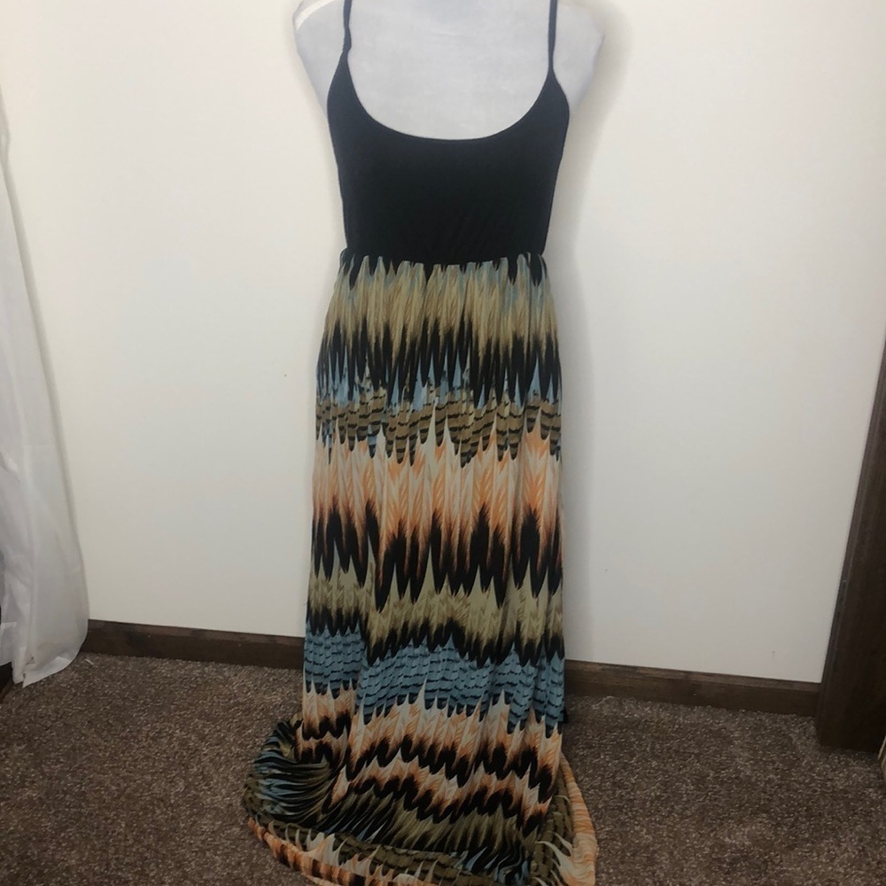 Anthropologie Tulle maxi feather dress size medium